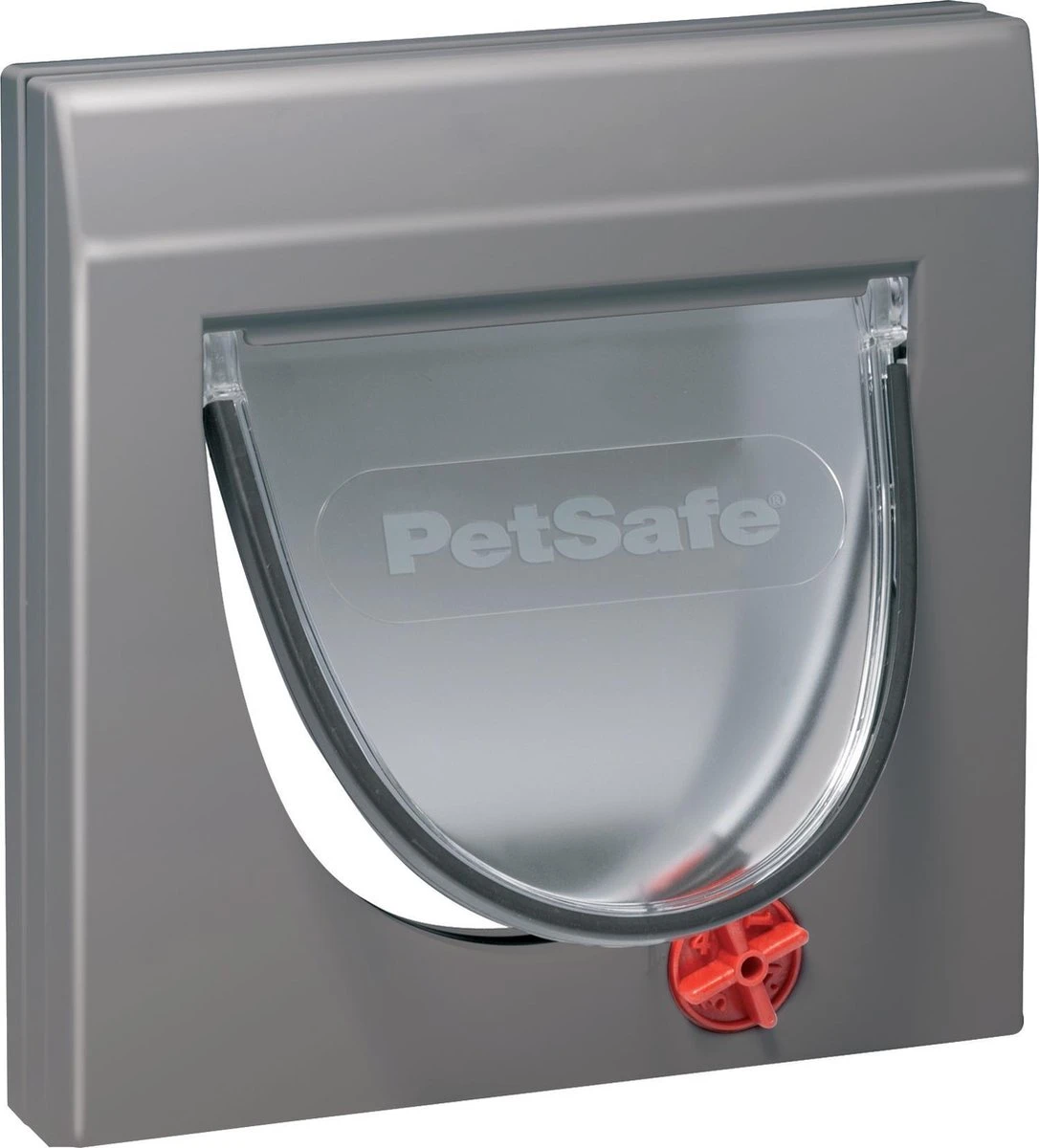 PetSafe Staywell Classic Manual 4-Way Locking Cat Flap - Grijs W/tunnel
