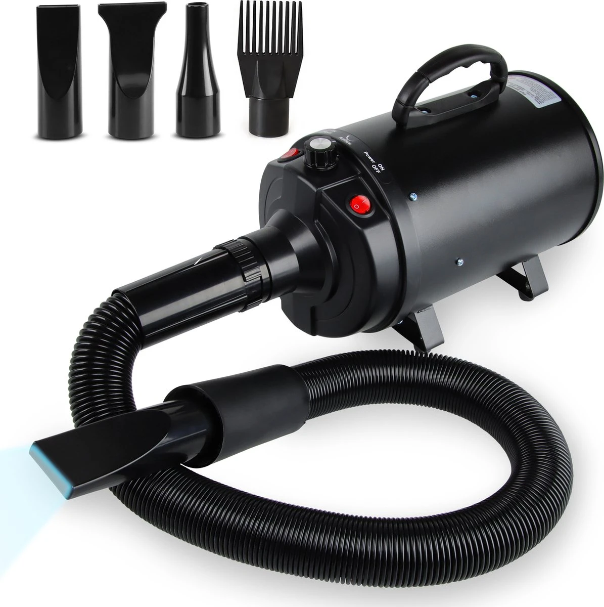 Vivid Green Waterblazer Met 3 Opzetstukken - Hondenfohn - Voor Honden - Met Geluiddemper - 2800W