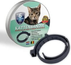 Natuurlijke Vlooienband - Katten - Zwart - Zonder Pesticiden Of Gif - Vlooien En Teken - Kattenbandje - Eco Friendly