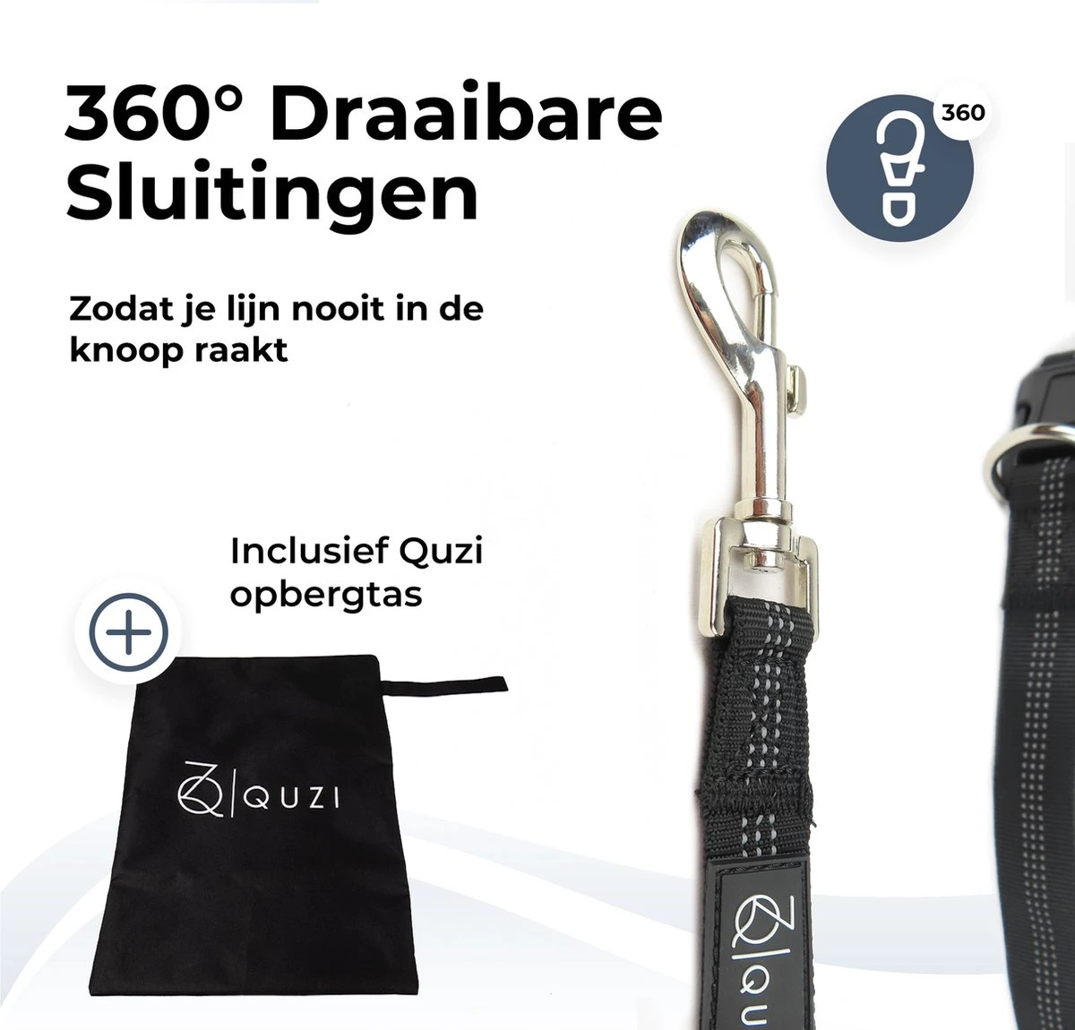 Canicross Looplijn Hond Met Heupriem Voor Hardlopen - Elastische Handsfree Hondenriem - Honden Trainingslijn - 150/200cm - Grijs - Afbeelding 5