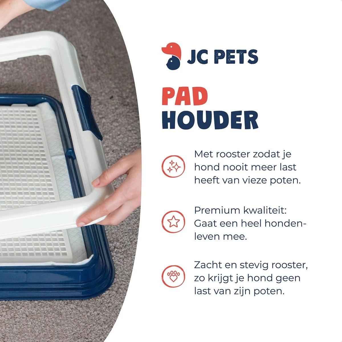JC Pets Premium Pad Houder Met Rooster - Inclusief 20 Puppy Training Pads - Hondentoilet - Zindelijkheidstraining Hond - Afbeelding 5