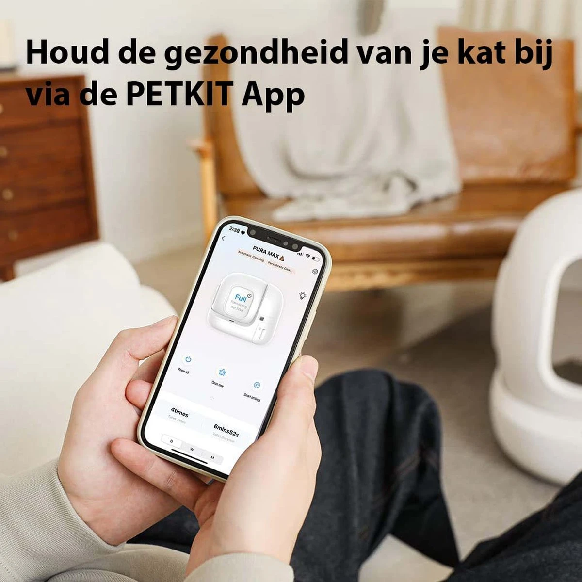 PETKIT® Pura MAX – Automatische Kattenbak – Elektrisch – Kattenbak Zelfreinigend – Bedienen Via De App - Afbeelding 7