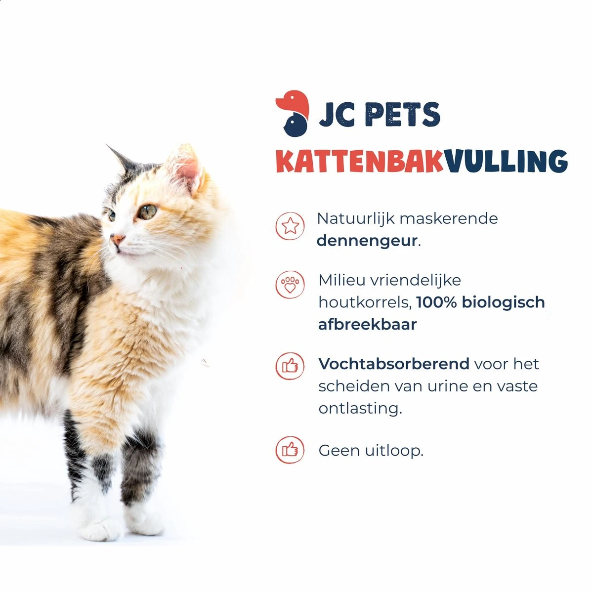 JC Pets Kattenbakvulling - 2 Zakken Houtkorrels X 16 L (32 L - 20 KG) - Afbeelding 4