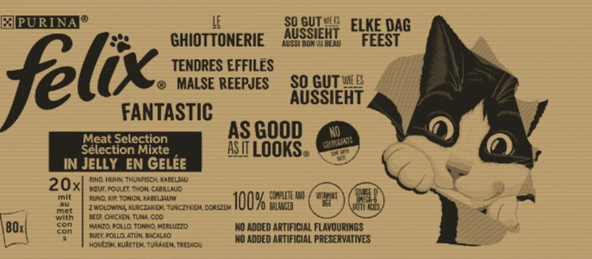Felix Elke Dag Feest Mix Selectie In Gelei - Katten Natvoer - 80 X 85g - Afbeelding 2