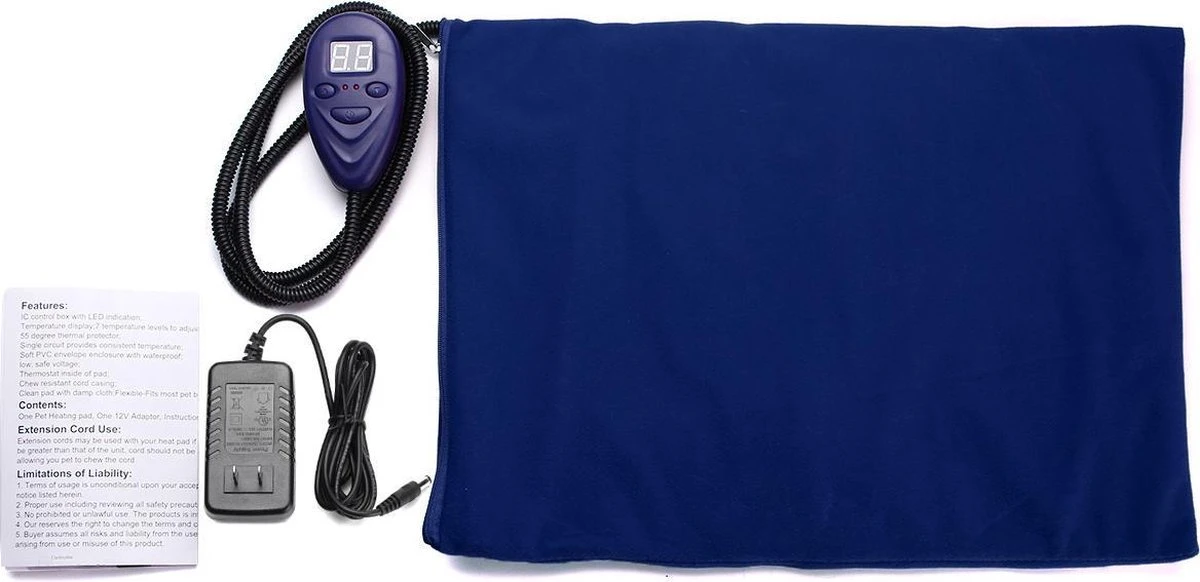 Warmtemat Voor Huisdieren 12V 65x40cm - Afbeelding 3