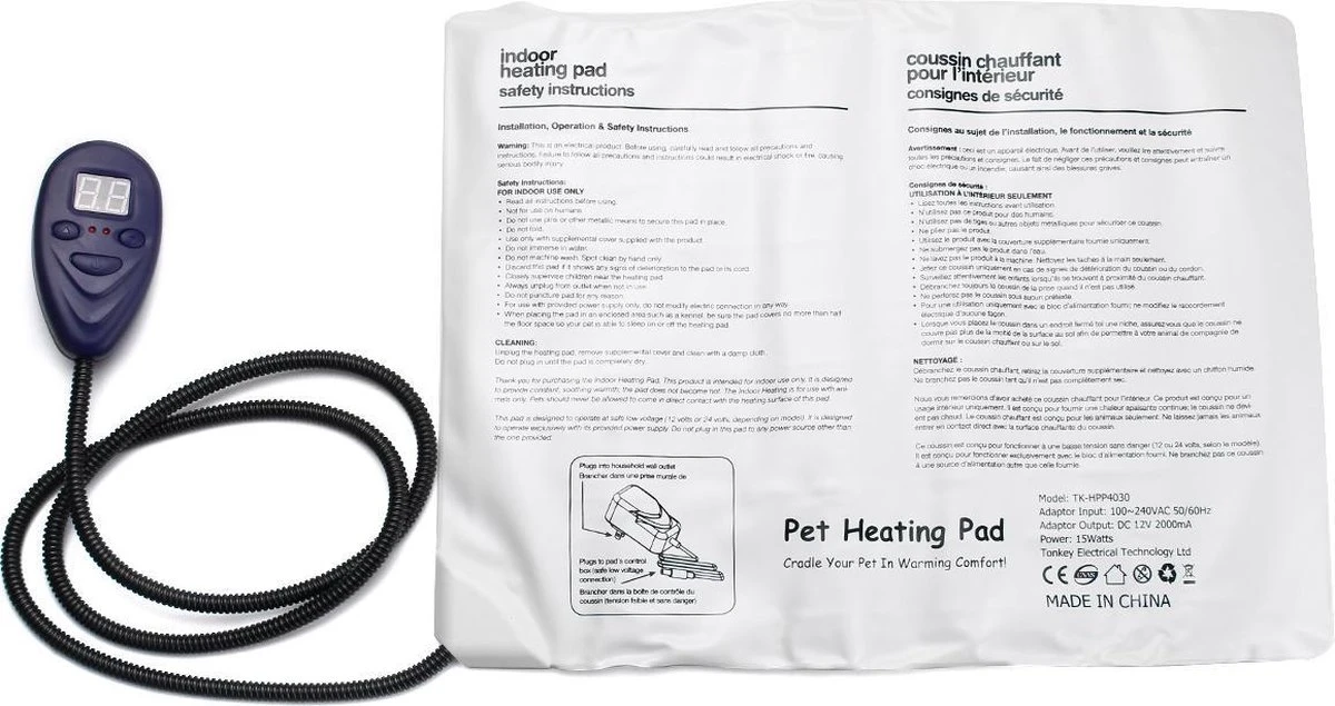 Warmtemat Voor Huisdieren 12V 65x40cm - Afbeelding 4