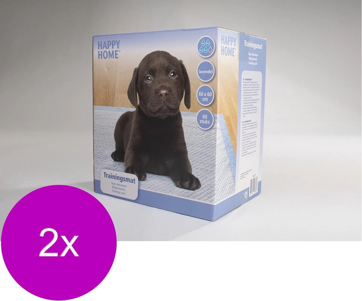 Happy Home Trainingsmat Lavendel - Zindelijkstraining - 2 X 60 Stuks - 60X60 Cm - Afbeelding 2