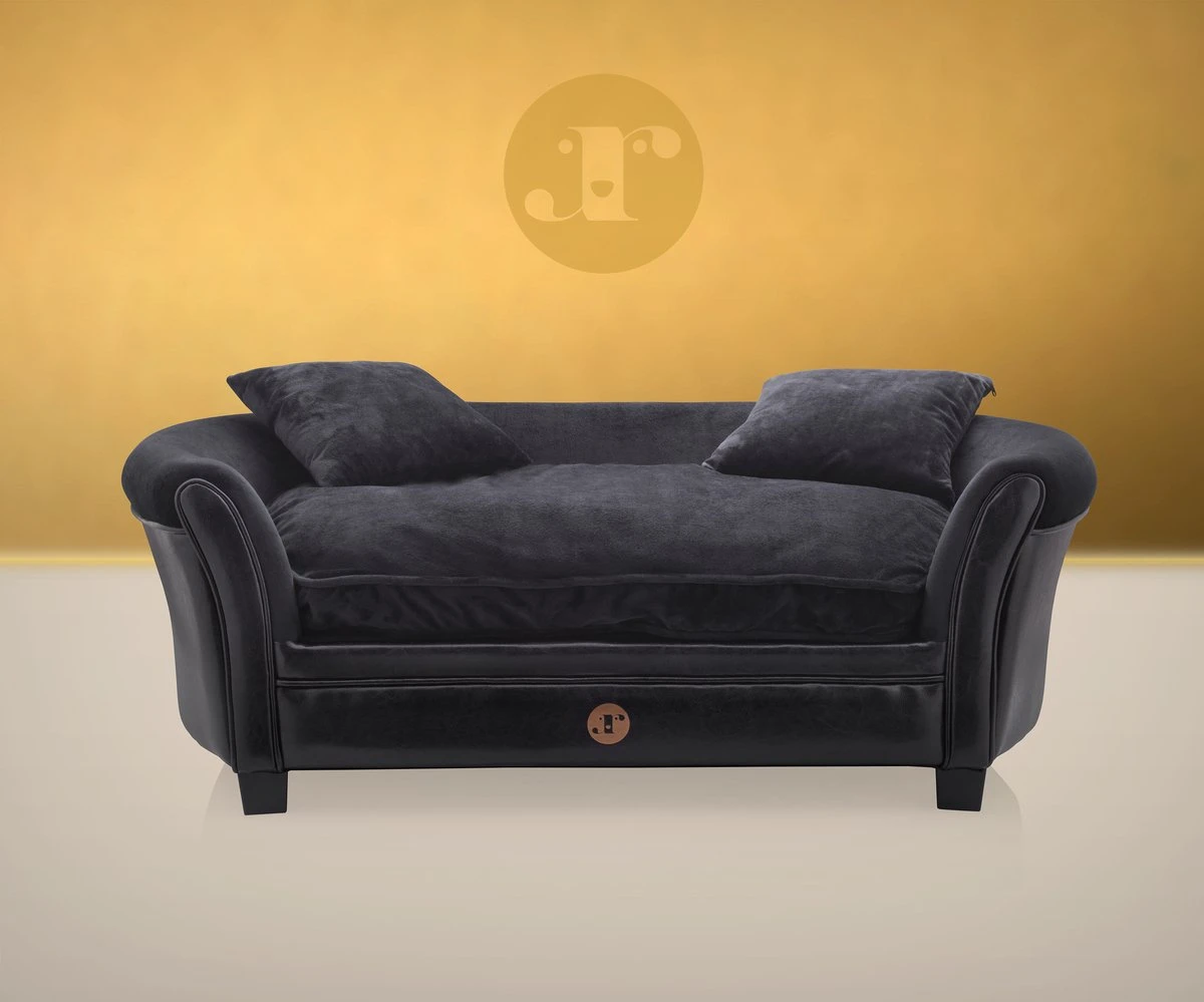 Luxe Hondensofa - Zwart - HIGH LIVING - 2 Kussens - Afbeelding 2