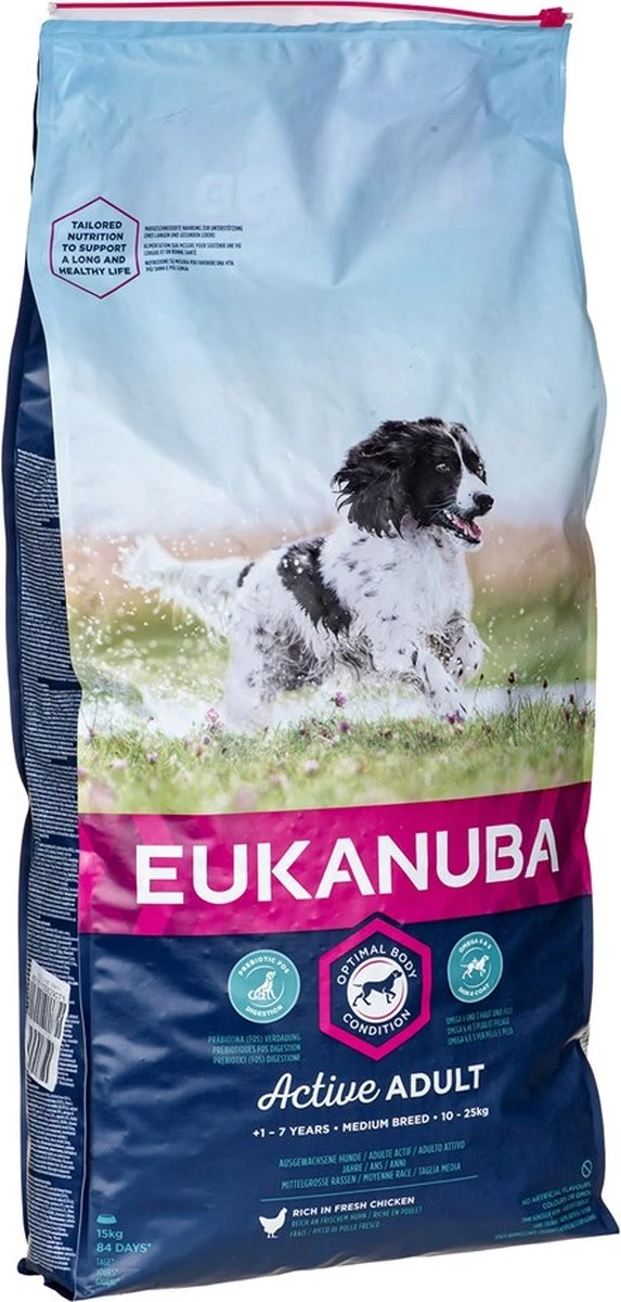 Eukanuba Dog Adult Medium Breed - Kip - Hondenvoer - 15 Kg - Afbeelding 4