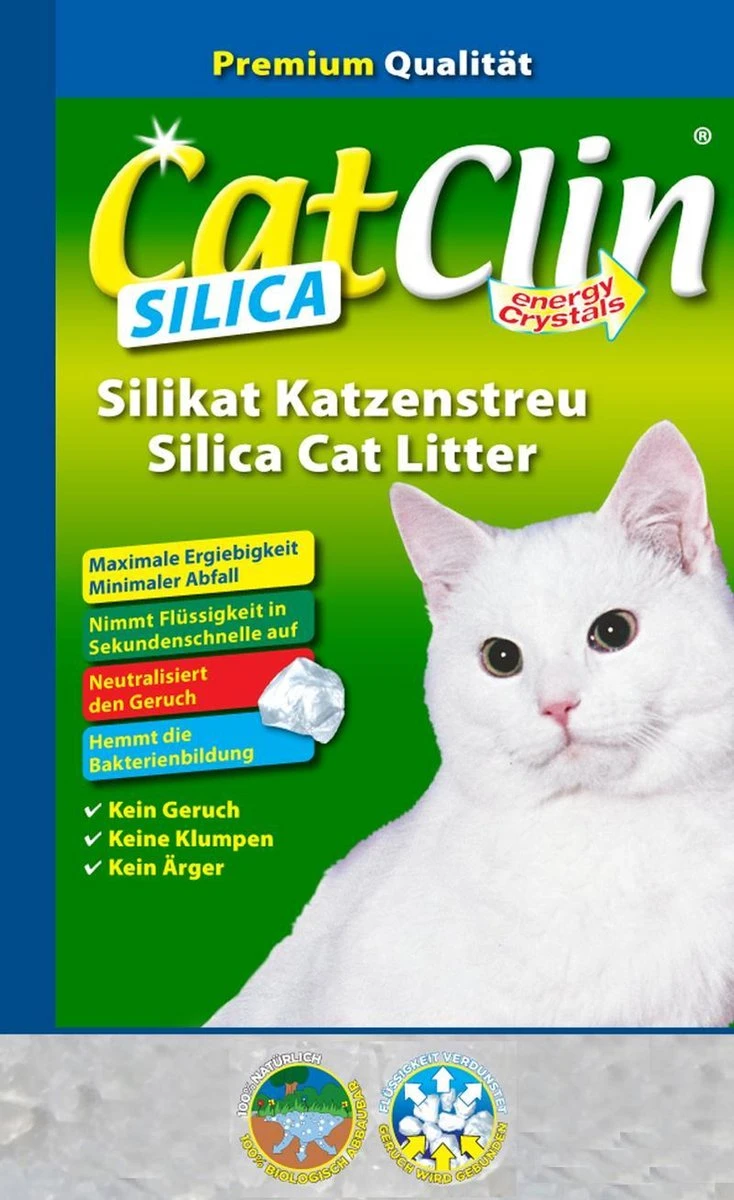 Merkloos CatClin Silica Kattenbakvulling Bundelvoordeel 8 X 8L - Afbeelding 2