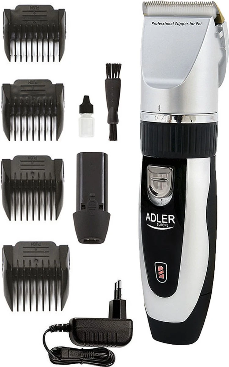 Adler AD 2823 Dierentondeuse Met Stille Motor - 4 Opzetstukken