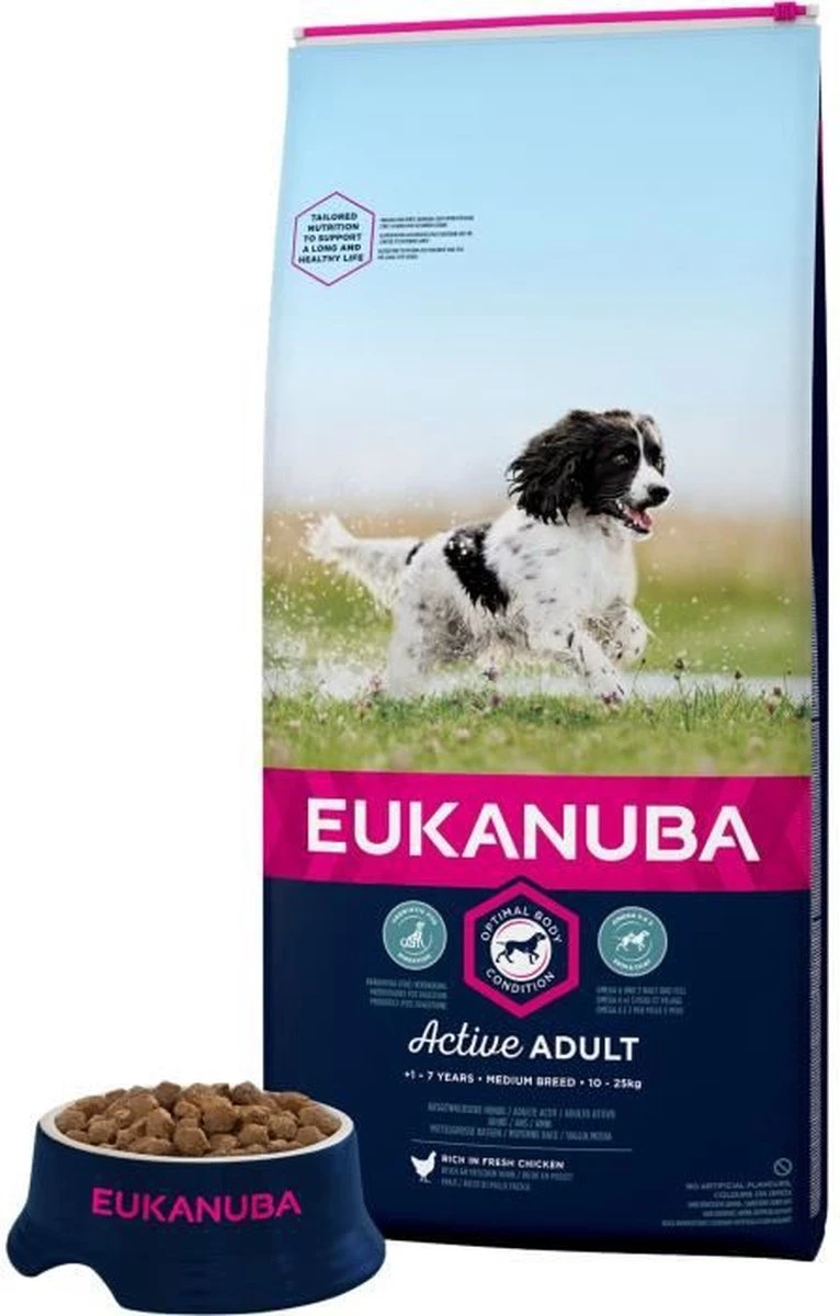 Eukanuba Dog Adult Medium Breed - Kip - Hondenvoer - 15 Kg - Afbeelding 6